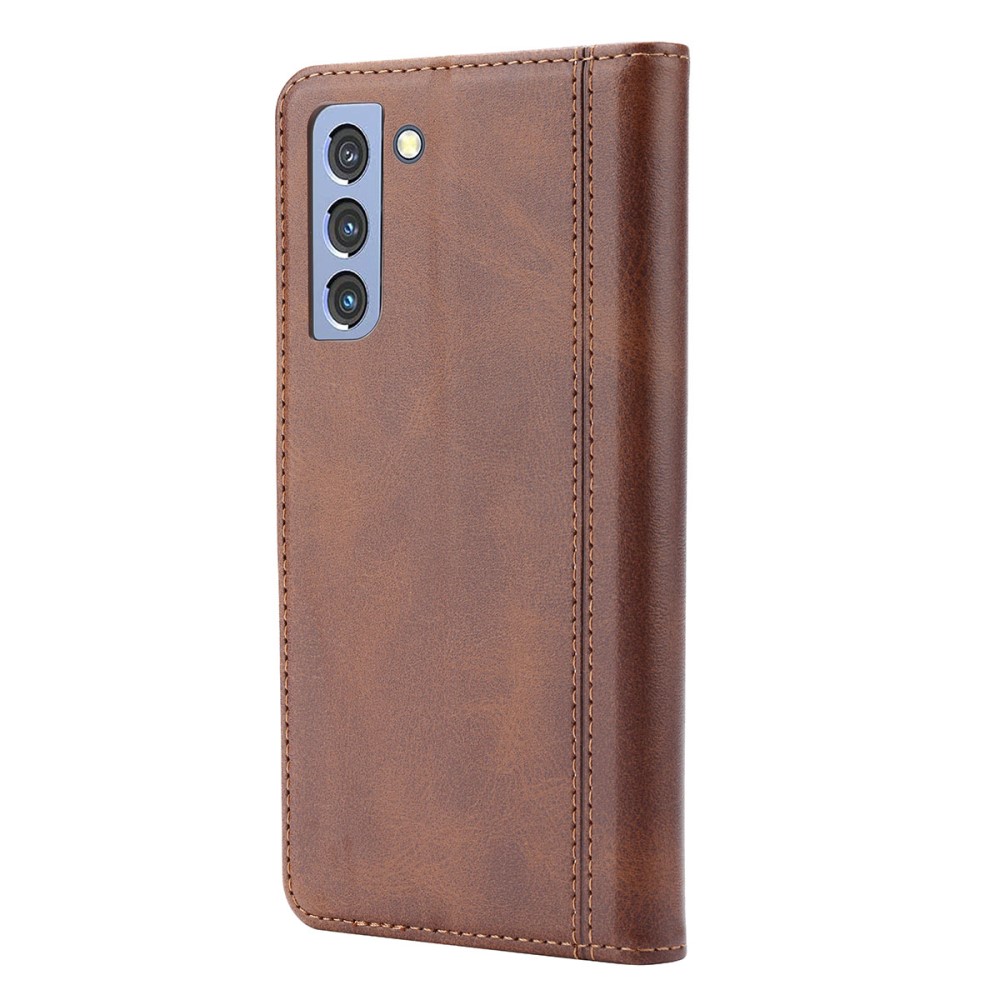  Samsung Galaxy S22 Plus Fodral Premium Med Kortplats Brun