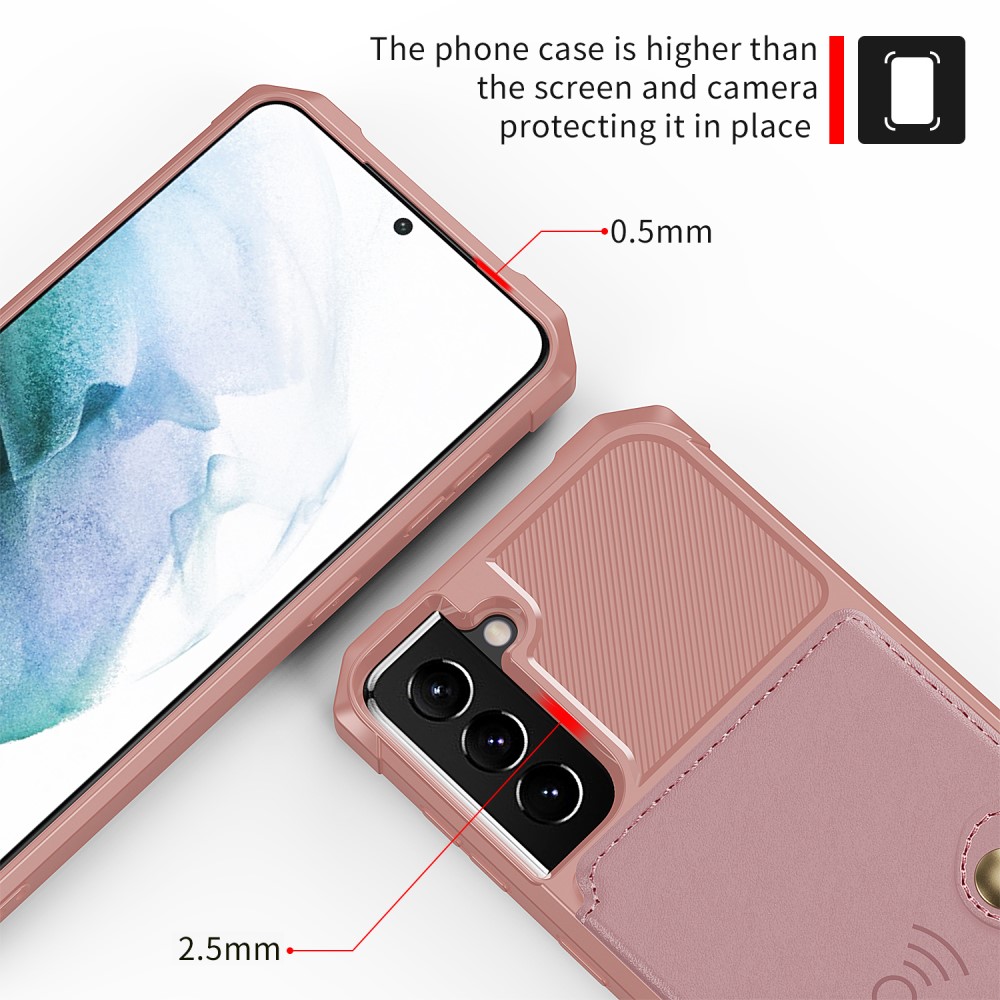  Samsung Galaxy S22 Plus Skal Med Magnetisk Plånbok Roséguld