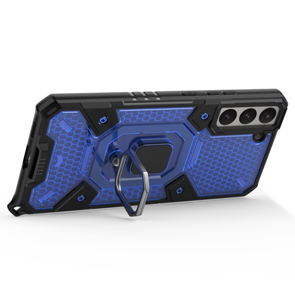  Samsung Galaxy S22 Plus Skal Hybrid Shockproof Ring Blå