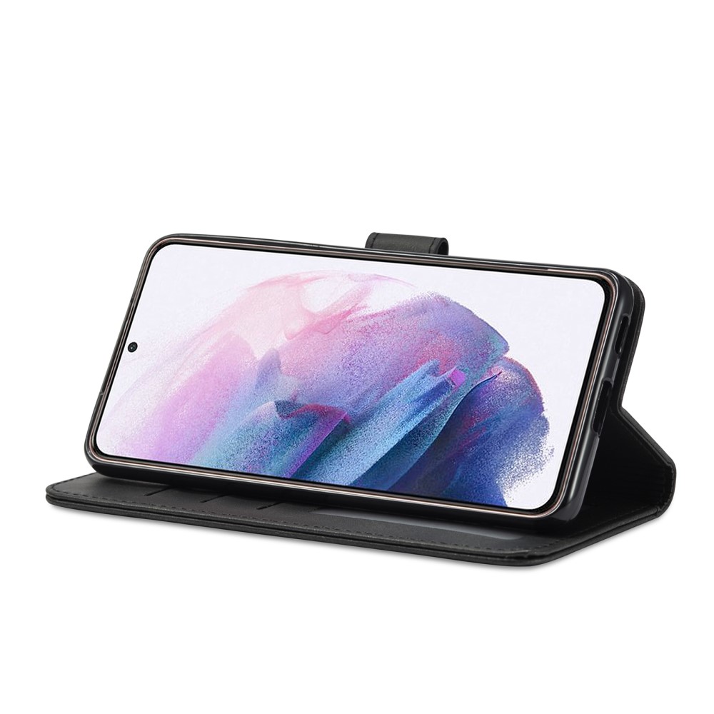 LC.IMEEKE LC.IMEEKE Samsung Galaxy S22 Plus Fodral Läder Svart