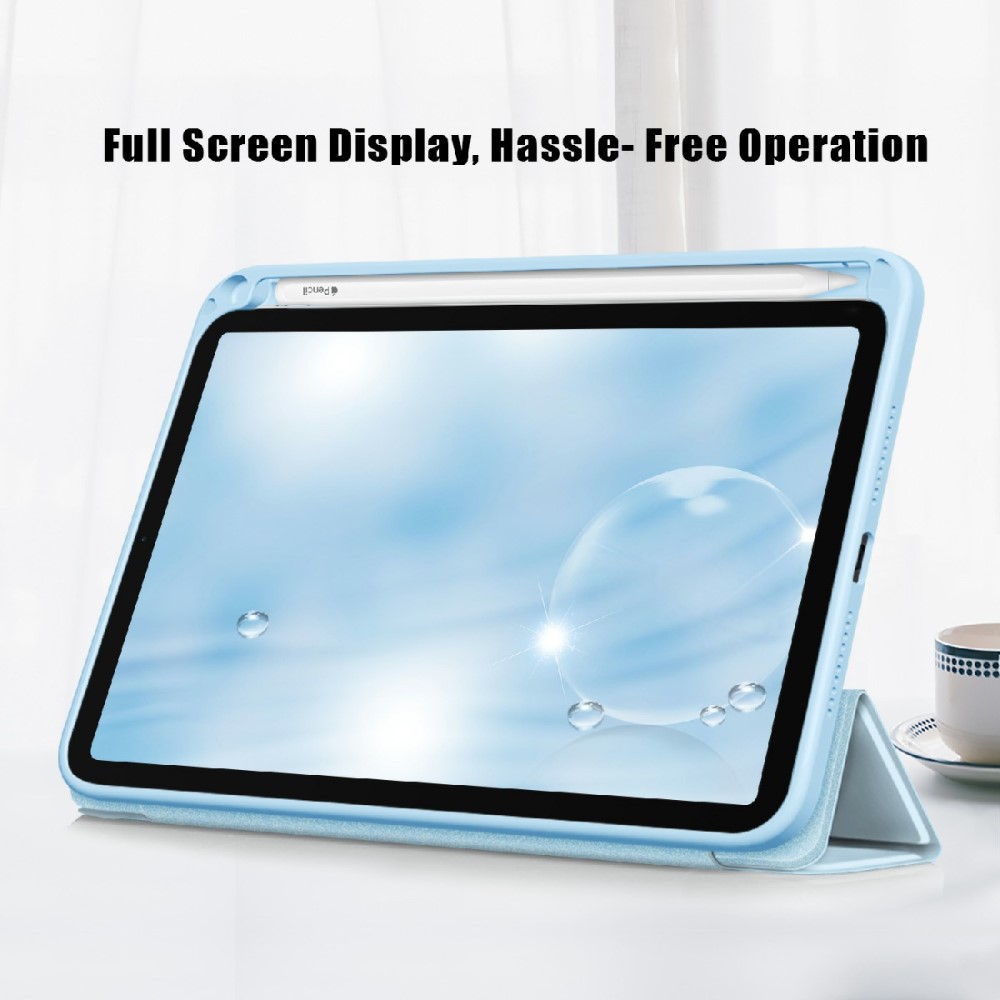  iPad Mini 2024/2021 Fodral Tri-Fold Hybrid Pennhållare Sky Blue
