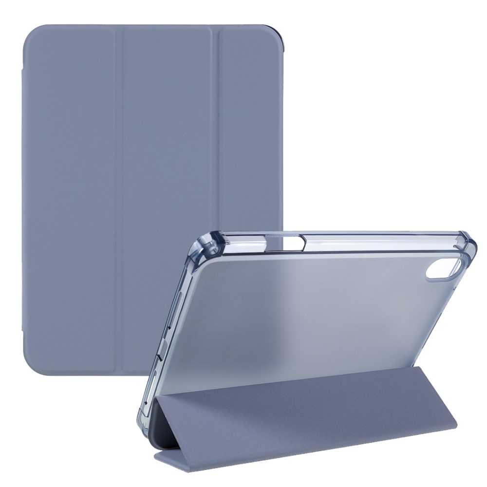  iPad Mini 2024/2021 Fodral Shockproof Tri-Fold Pennhållare Lila