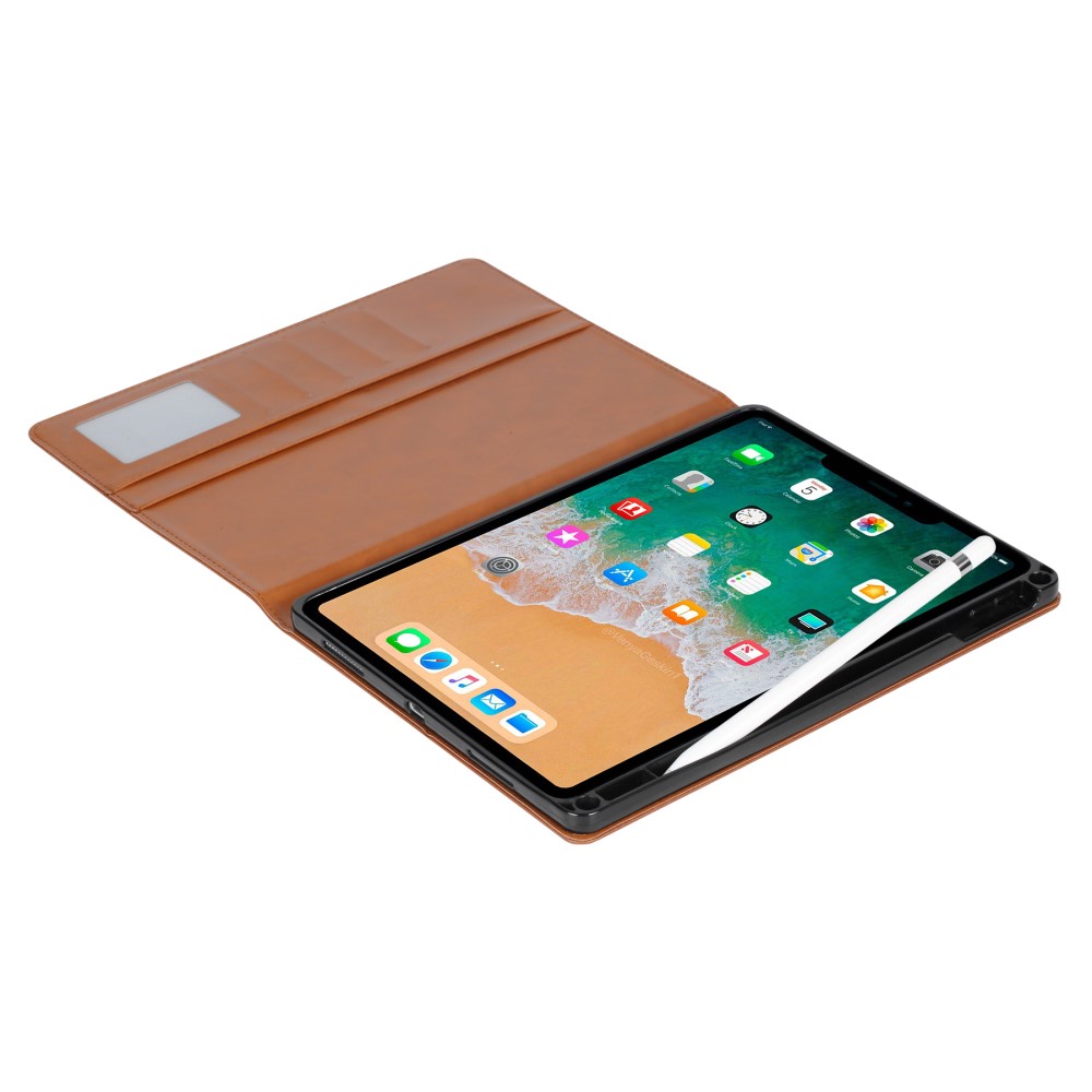  iPad Mini 2024/2021 Fodral Pennhållare Och Frontficka Brun