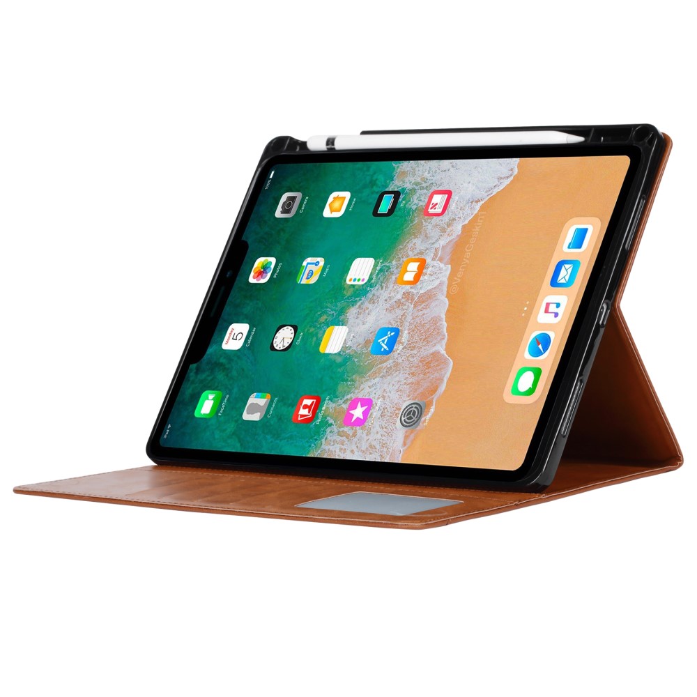  iPad Mini 2024/2021 Fodral Pennhållare Och Frontficka Vinröd