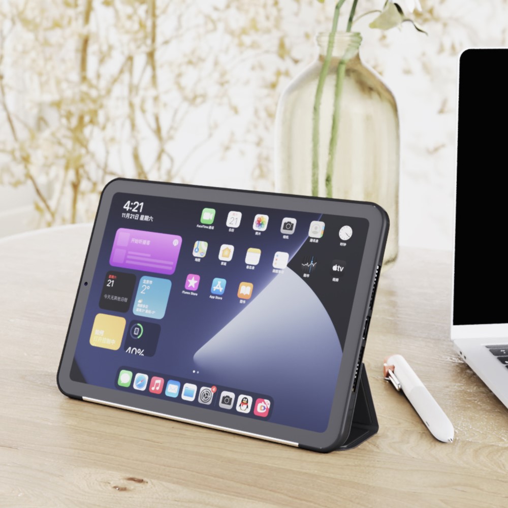  iPad Mini 2024/2021 Fodral Slim Tri-Fold Svart