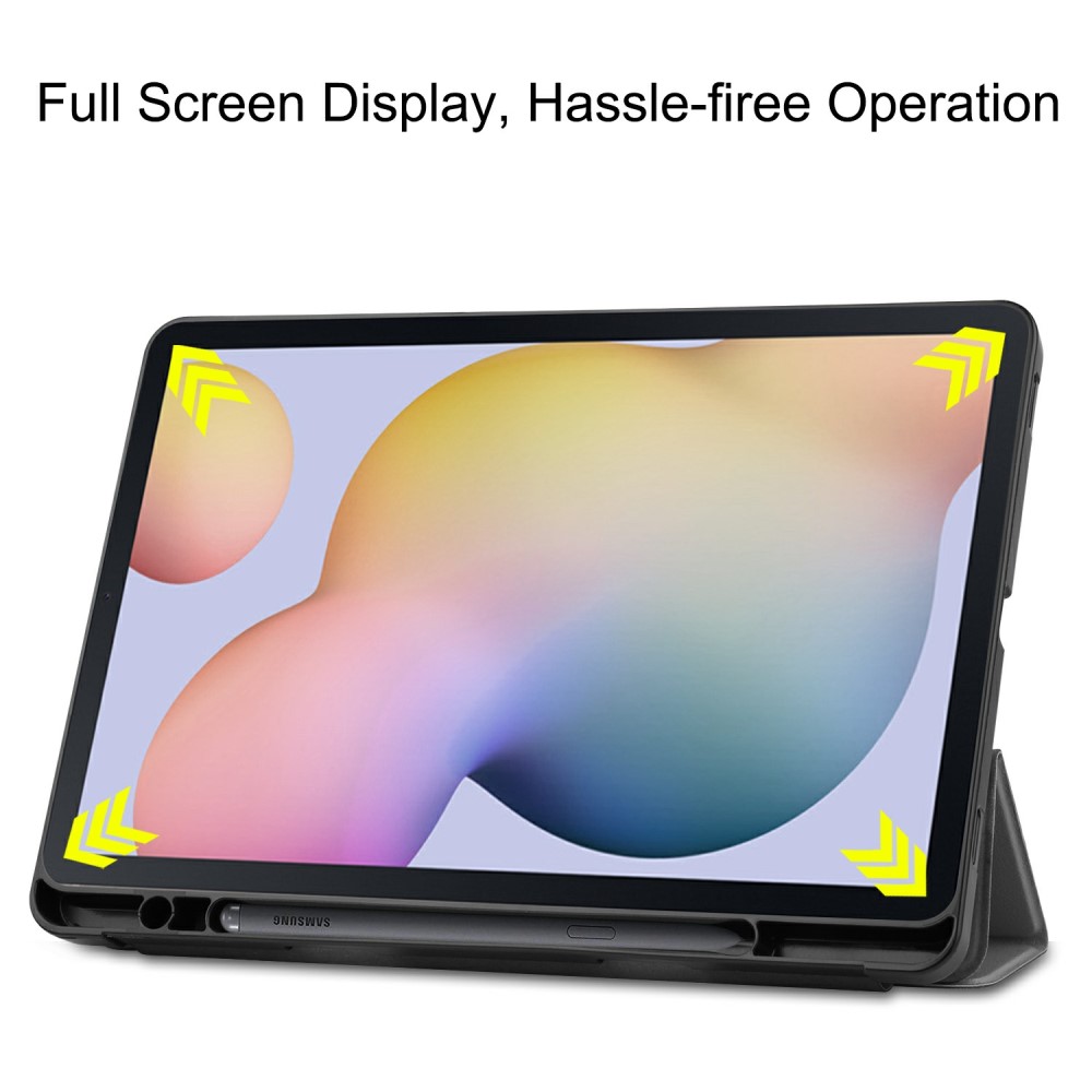  Samsung Galaxy Tab S7 / Tab S8 Fodral Tri-Fold Pennhållare Grå
