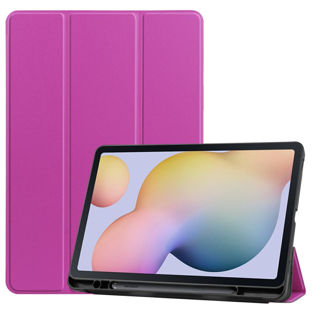  Samsung Galaxy Tab S7 / Tab S8 Fodral Tri-Fold Pennhållare Lila