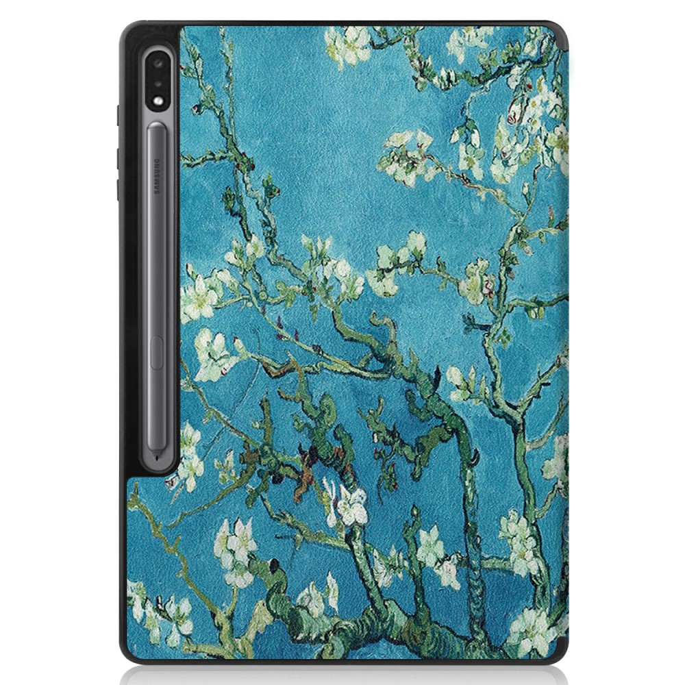  Samsung Galaxy Tab S7 Plus / Tab S8 Plus Fodral Tri-Fold Pennhållare