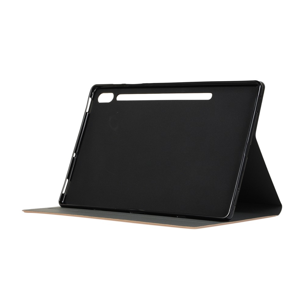  Samsung Galaxy Tab S7 Plus / Tab S8 Plus Fodral Case Stand Guld