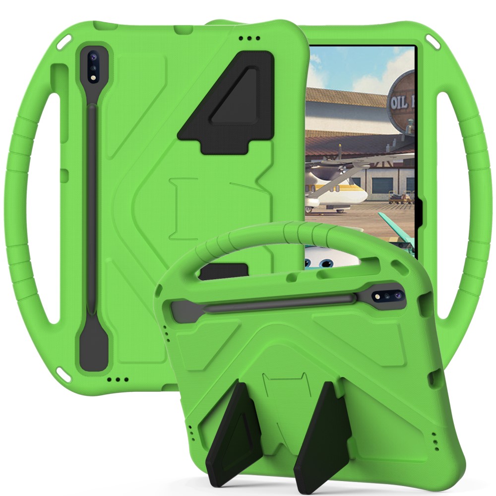  Samsung Galaxy Tab S7 FE/S7 Plus/S8 Plus Fodral Skal EVA Grön