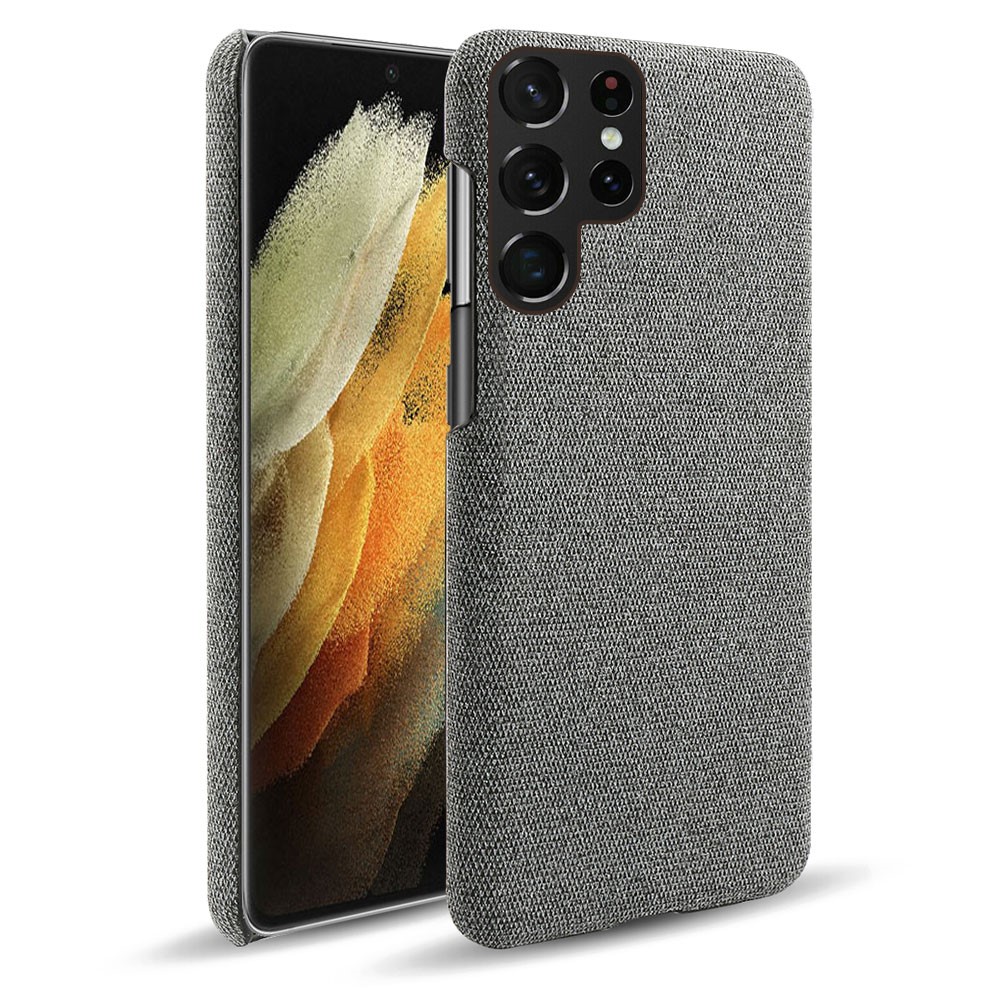 KSQ KSQ Samsung Galaxy S22 Ultra Skal Läderbelagt Grå