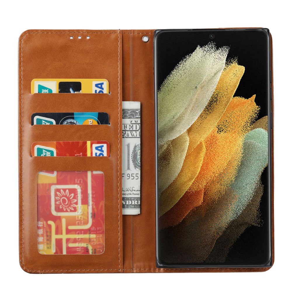  Samsung Galaxy S22 Ultra Fodral Flip Frontficka Vinröd