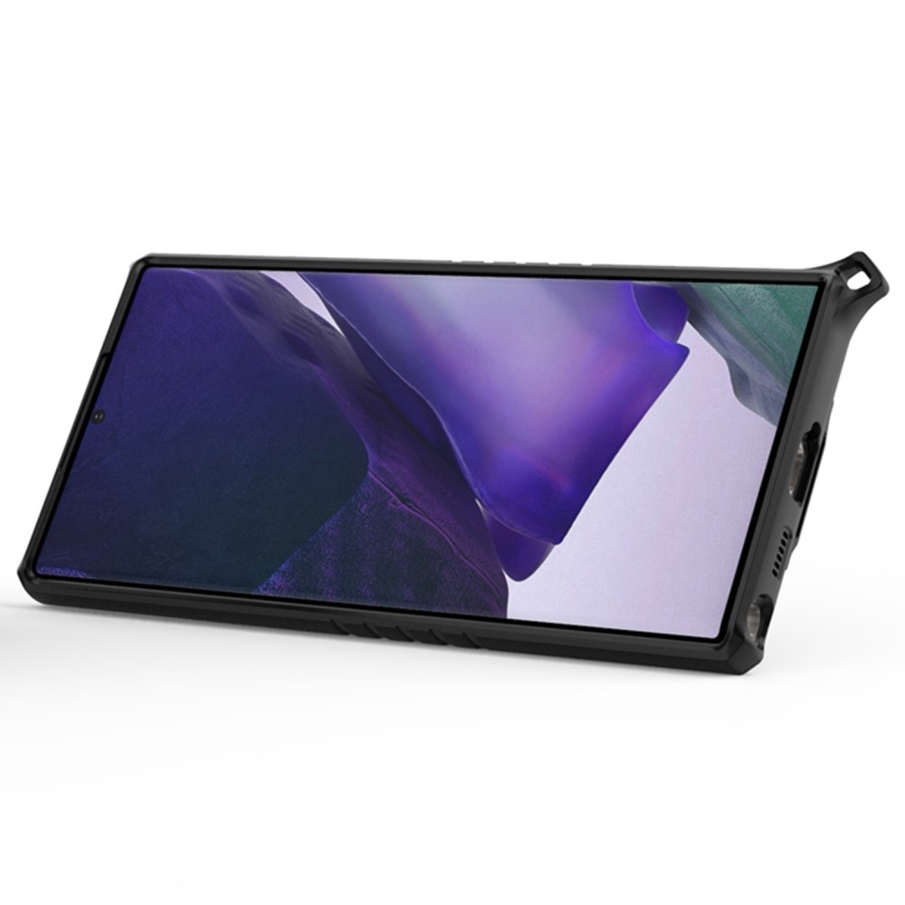  Samsung Galaxy S22 Ultra Skal Hybrid Armor Ring Grå