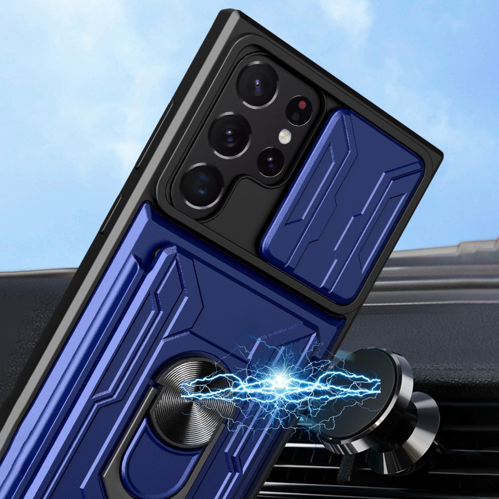  Samsung Galaxy S22 Ultra Skal Hybrid Armor Ring Roséguld
