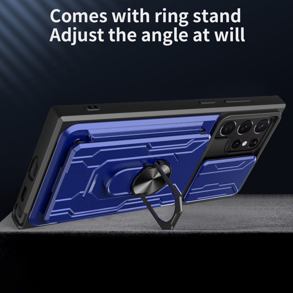 Samsung Galaxy S22 Ultra Skal Hybrid Armor Ring Vit