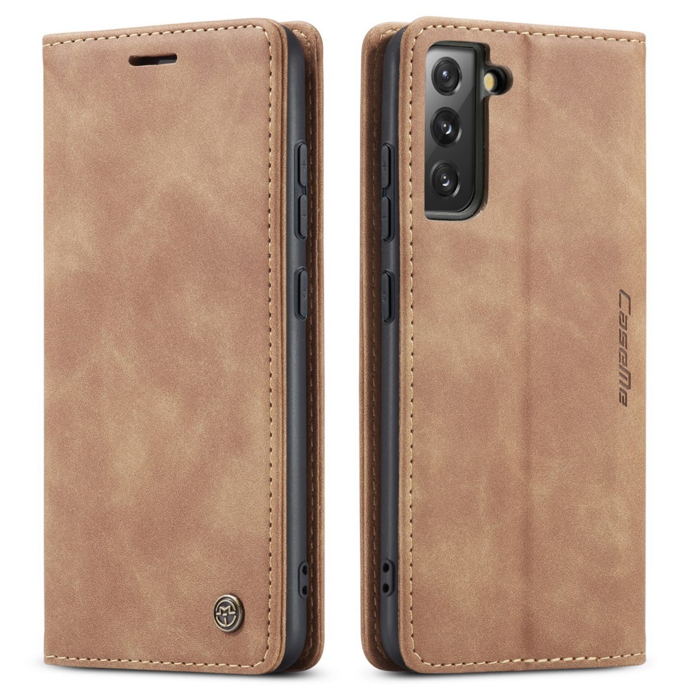 CASEME CASEME Samsung Galaxy S22 Plus Fodral Retro Läder Brun