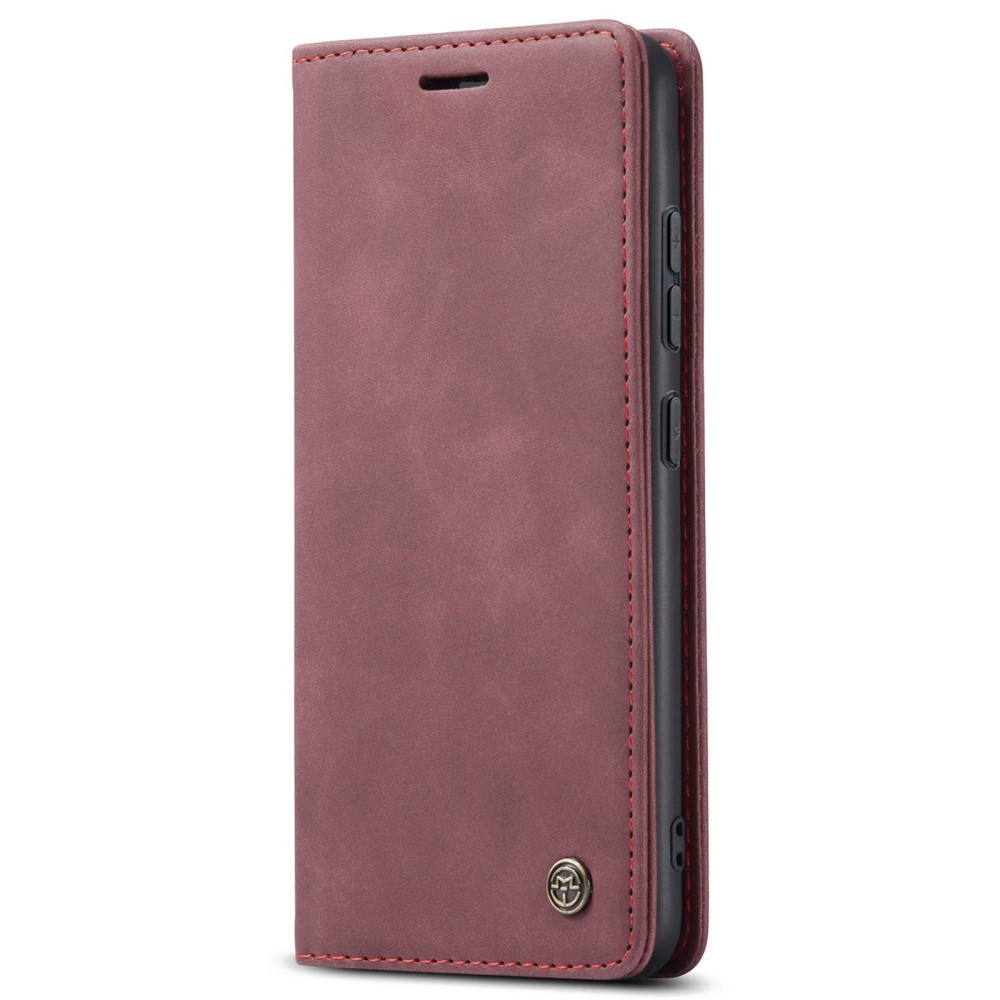 CASEME CASEME Samsung Galaxy S22 Plus Fodral Retro Läder Vinröd