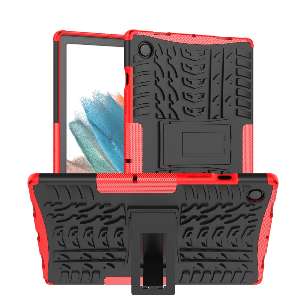  Samsung Galaxy Tab A8 10.5 (2021) Skal Rugged Kickstand Armor Röd
