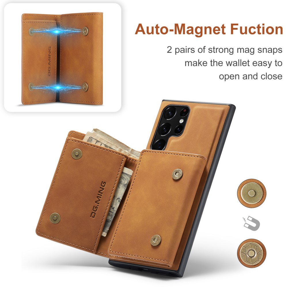 DG.MING DG.MING Samsung Galaxy S22 Ultra Skal 2in1 Magnetisk Avtagbart Kortfack
