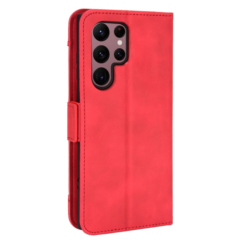  Samsung Galaxy S22 Ultra Fodral Avtagbart Kortfodral Röd