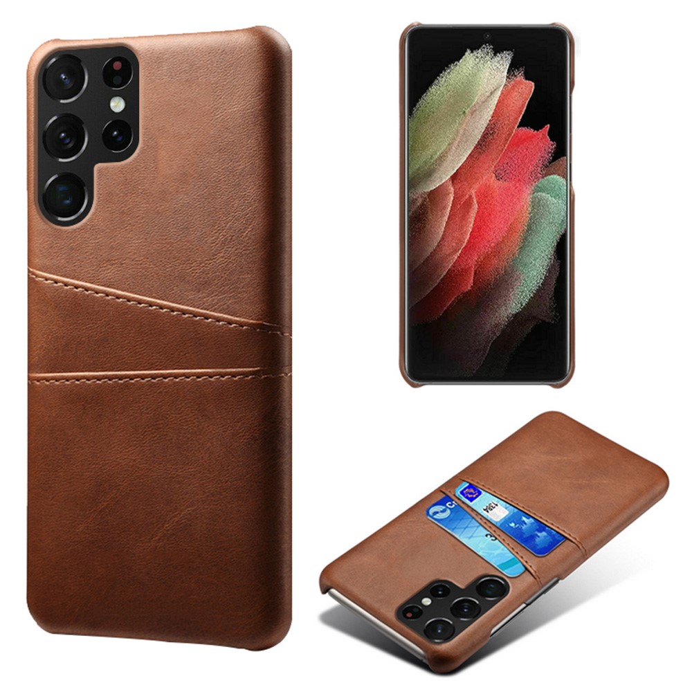  Samsung Galaxy S22 Ultra Skal Kortfack Brun