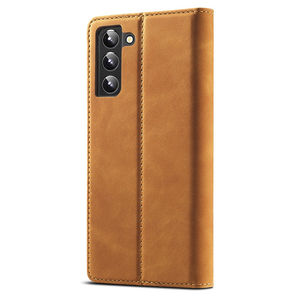 LC.IMEEKE LC.IMEEKE Samsung Galaxy S22 Plus Fodral Flip Läder Brun