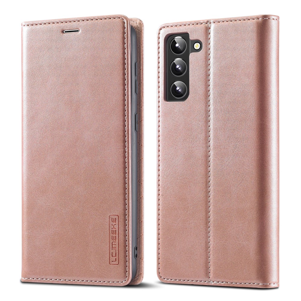 LC.IMEEKE LC.IMEEKE Samsung Galaxy S22 Plus Fodral Flip Läder Rosa