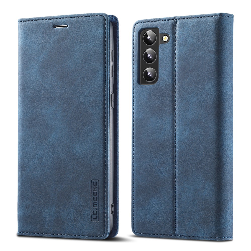 LC.IMEEKE LC.IMEEKE Samsung Galaxy S22 Plus Fodral Flip Läder Blå