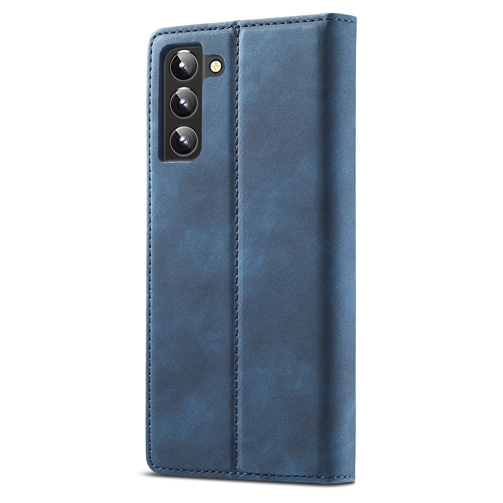 LC.IMEEKE LC.IMEEKE Samsung Galaxy S22 Plus Fodral Flip Läder Blå