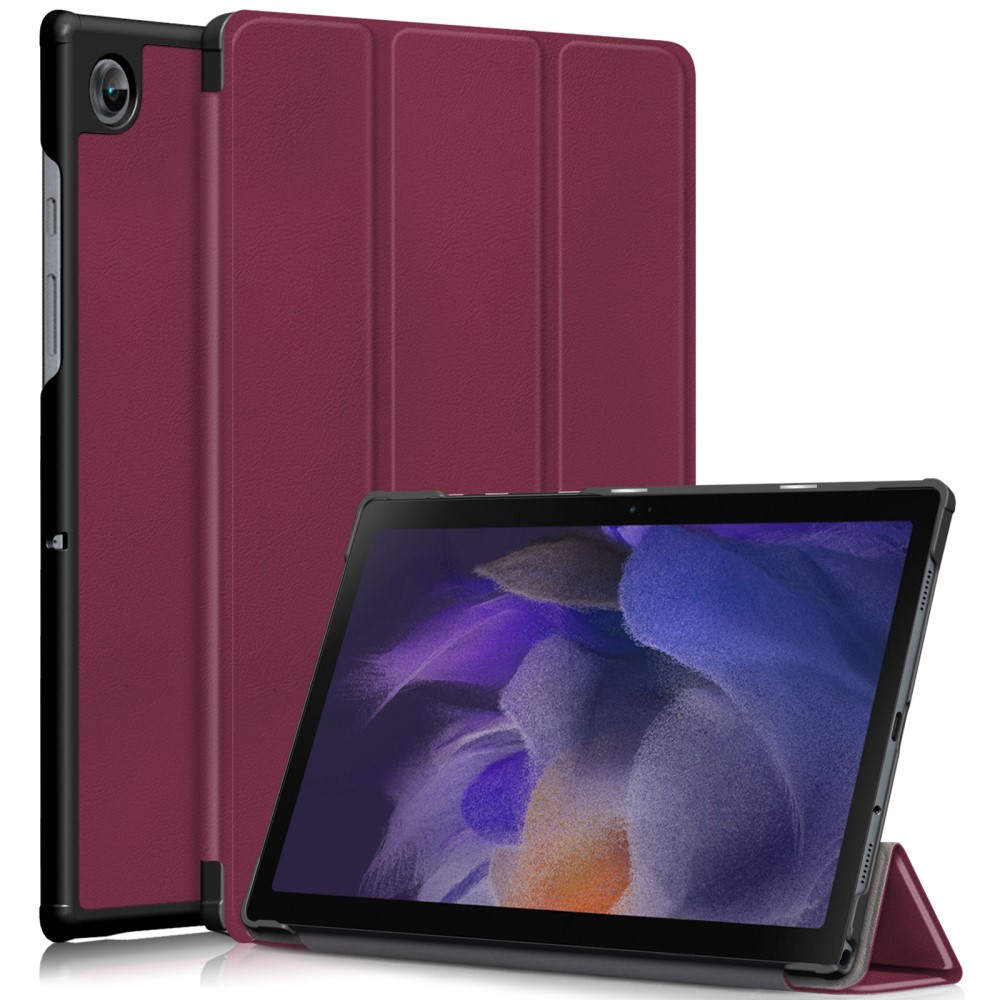  Samsung Galaxy Tab A8 10.5 (2021) Fodral Premium Tri-Fold Vinröd