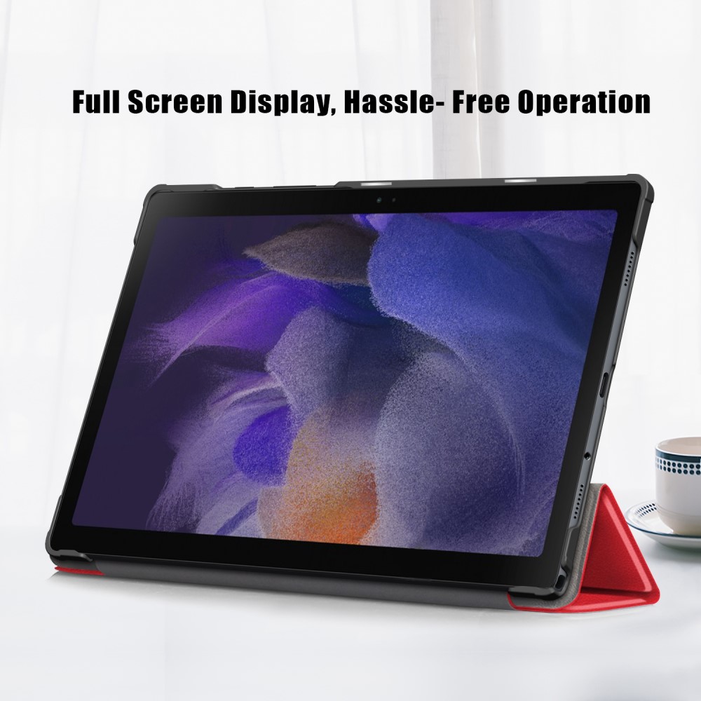  Samsung Galaxy Tab A8 10.5 (2021) Fodral Premium Tri-Fold Röd