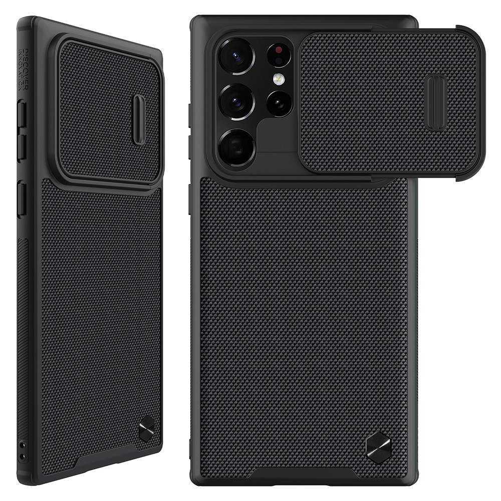 NILLKIN NILLKIN Samsung Galaxy S22 Ultra Skal CamShield Nylon Hybrid Svart