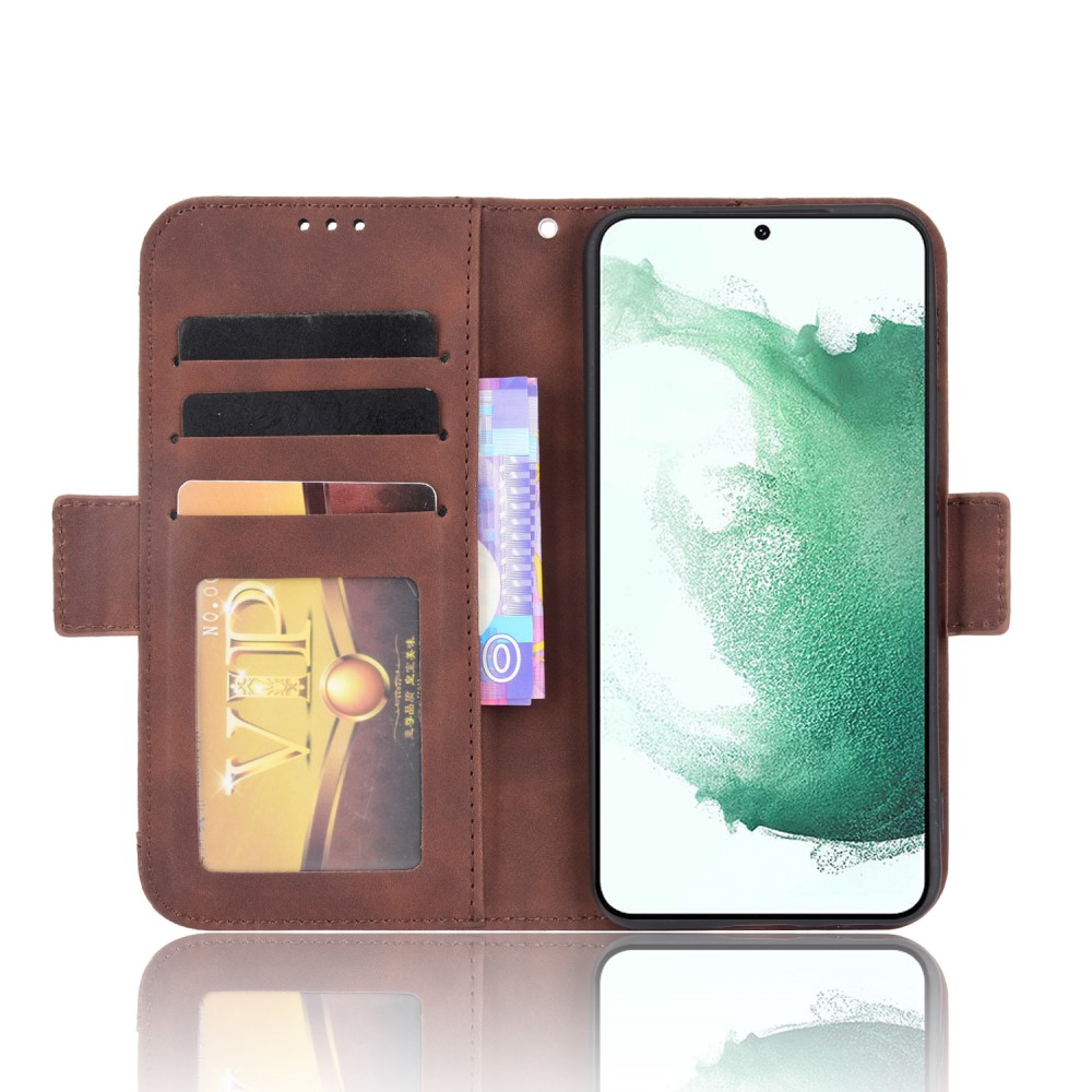 Samsung Galaxy S22 Plus Fodral Avtagbart Kortfodral Brun