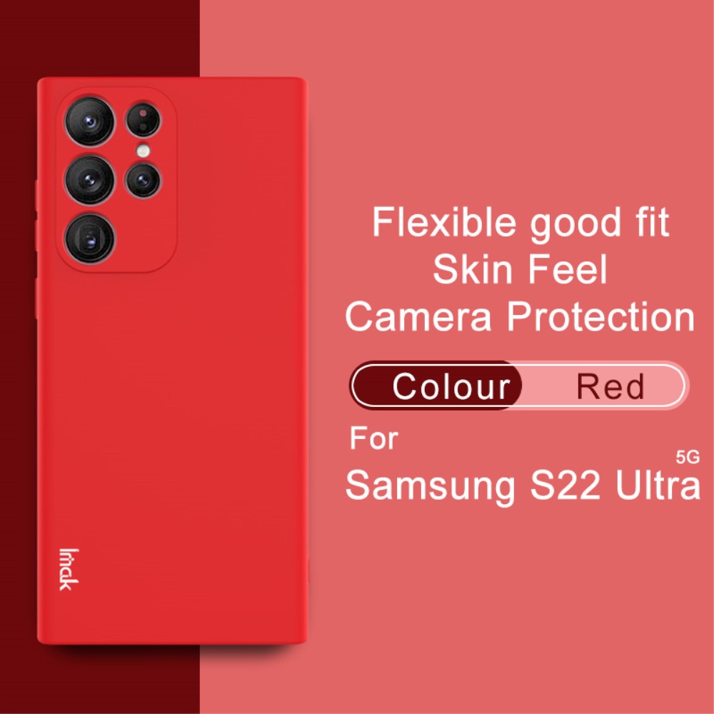 IMAK IMAK Samsung Galaxy S22 Ultra Skal Skin Touch TPU Röd