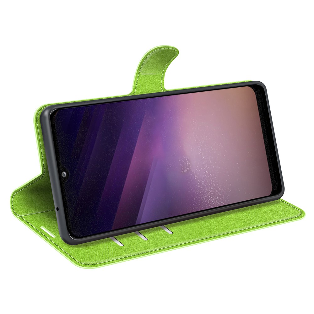  Samsung Galaxy A03 Fodral Litchi Läder Grön