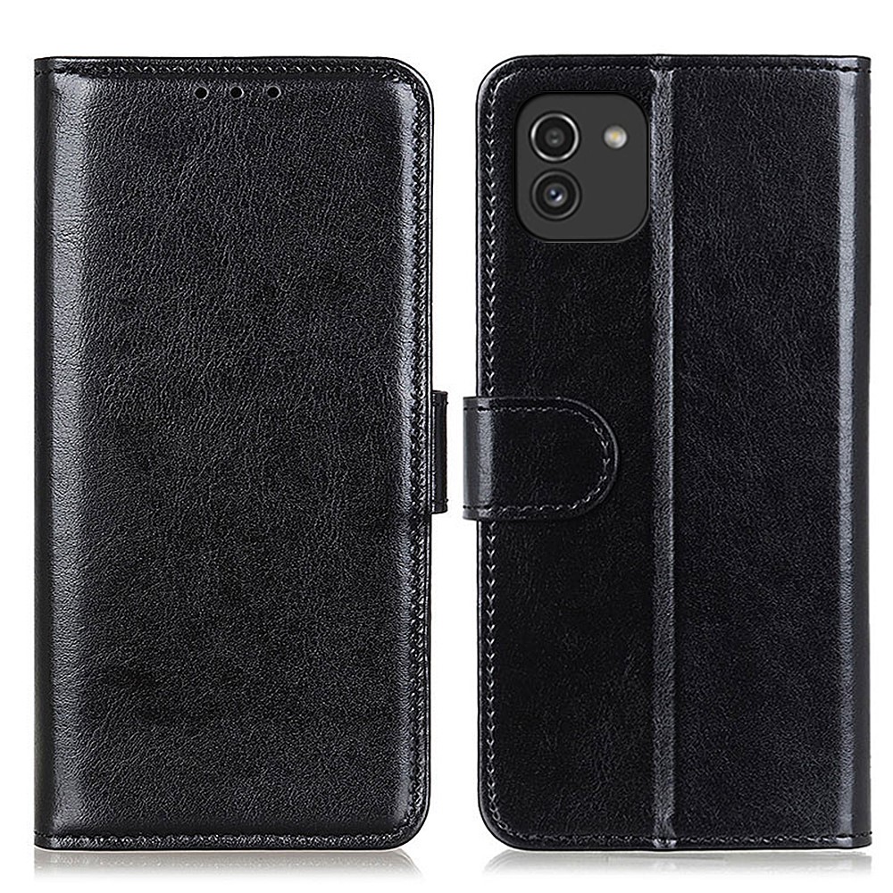  Samsung Galaxy A03 Fodral Crazy Horse Svart