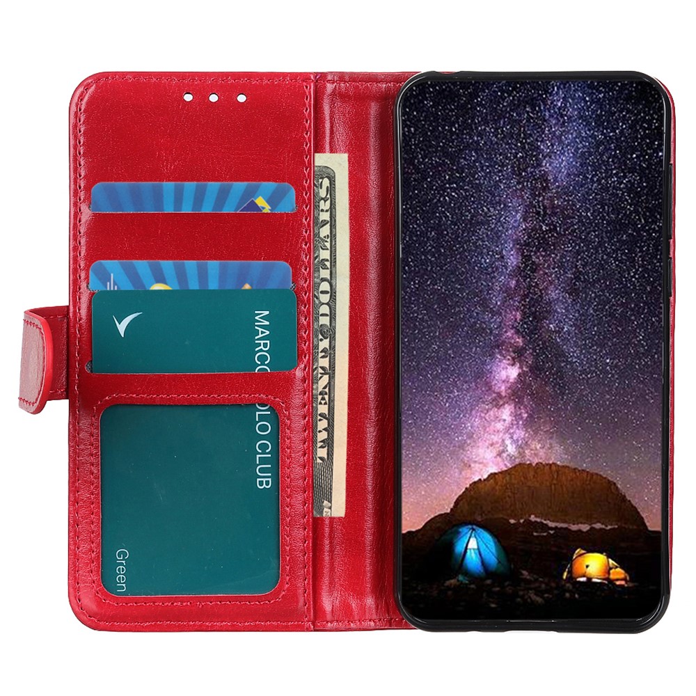  Samsung Galaxy A03 Fodral Crazy Horse Röd