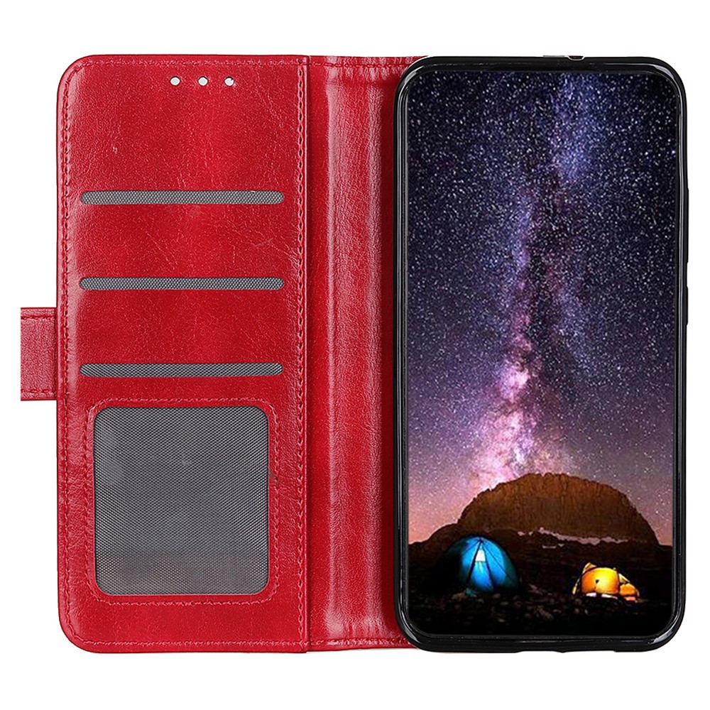  Samsung Galaxy A03 Fodral Crazy Horse Röd