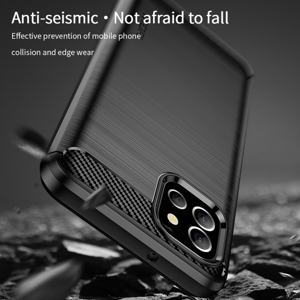 MOFI MOFI Samsung Galaxy A03 Skal Borstad Stål Textur Svart