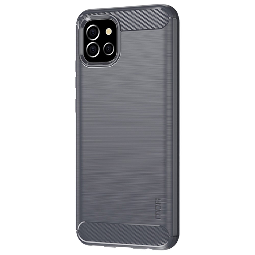 MOFI MOFI Samsung Galaxy A03 Skal Borstad Stål Textur Grå