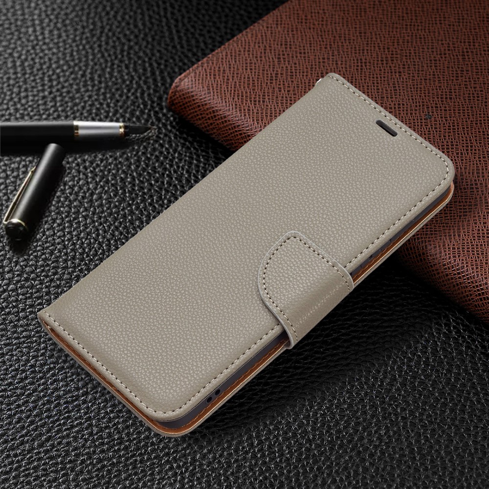 Samsung Galaxy A53 5G Fodral Litchi Shark Läder Grå