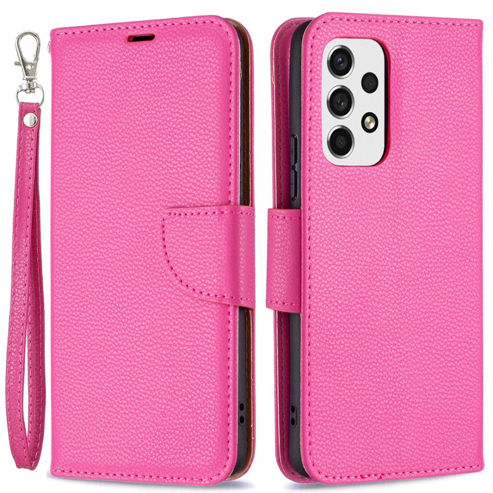  Samsung Galaxy A53 5G Fodral Litchi Shark Läder Rosa