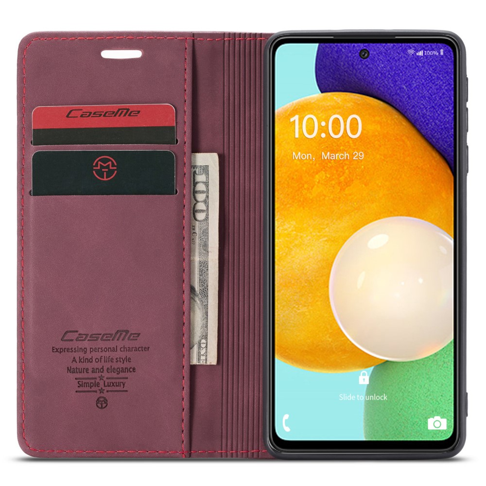CASEME CASEME Samsung Galaxy A53 5G Fodral Retro Läder Röd
