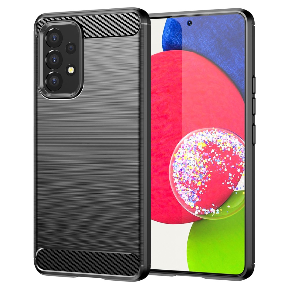  Samsung Galaxy A53 5G Skal Kolfiber Textur Svart
