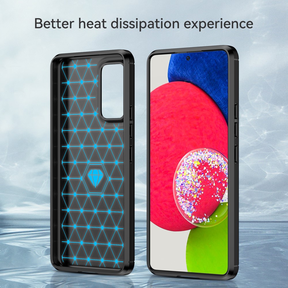  Samsung Galaxy A53 5G Skal Kolfiber Textur Svart