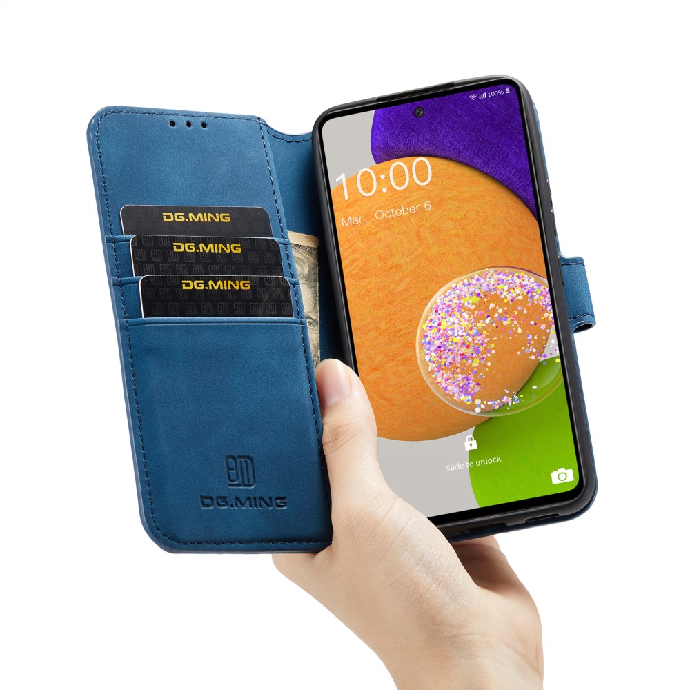 DG.MING DG.MING Samsung Galaxy A53 5G Fodral Retro Läder Blå