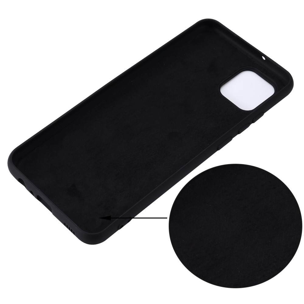  Samsung Galaxy A03 Skal Liquid Silikon Med Strap Svart