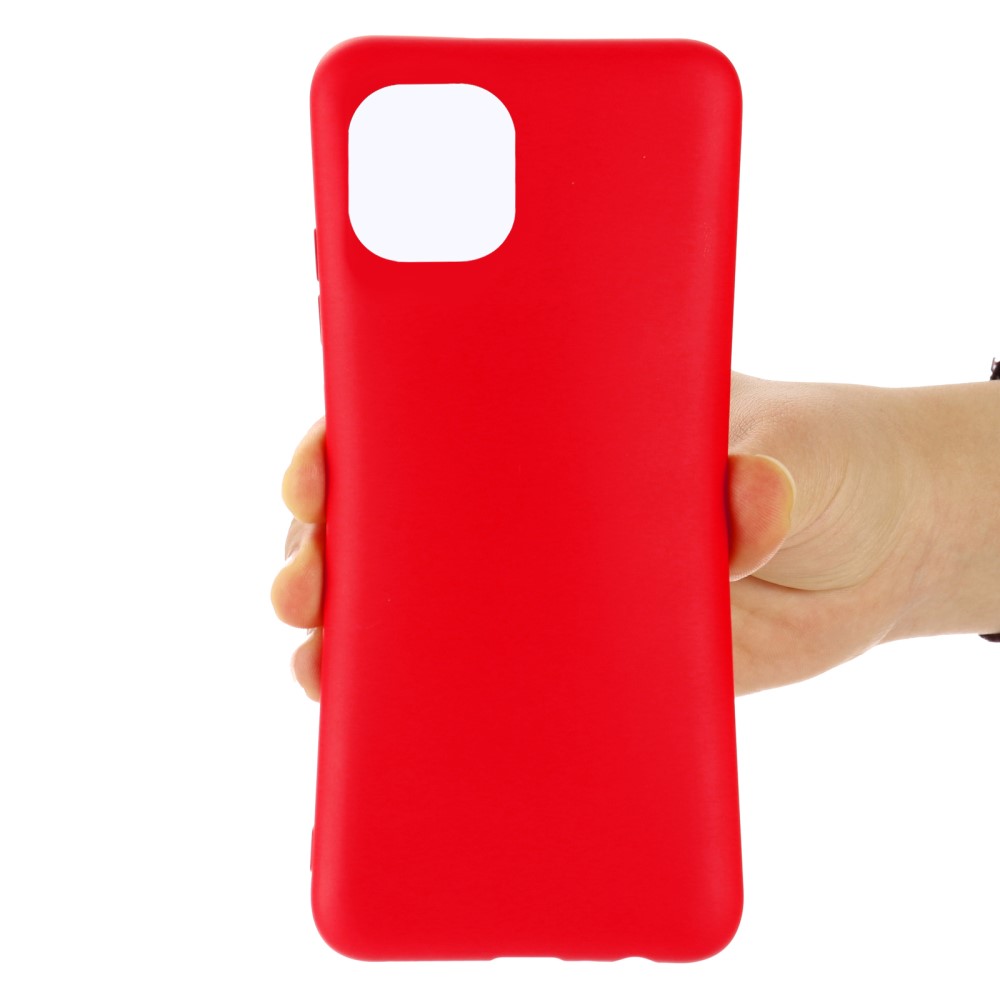 Samsung Galaxy A03 Skal Liquid Silikon Med Strap Röd