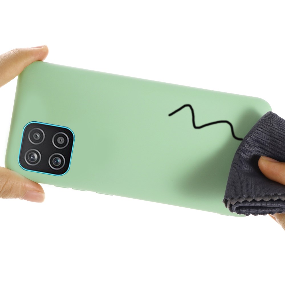  Samsung Galaxy A03 Skal Liquid Silikon Med Strap Grön