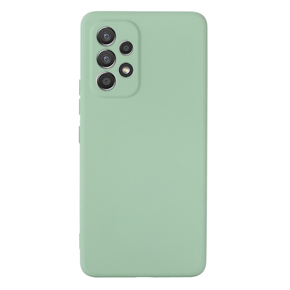  Samsung Galaxy A53 5G Skal Liquid Silikon Med Strap Grön